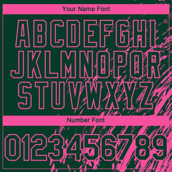 Custom Green Pink Paint Stroke Grunge Streak Authentic Baseball Jersey