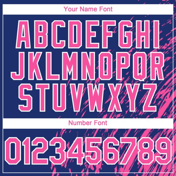 Custom Royal Pink-White Paint Stroke Grunge Streak Authentic Baseball Jersey