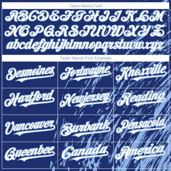 Custom Royal White-Light Blue Paint Stroke Grunge Streak Authentic Baseball Jersey