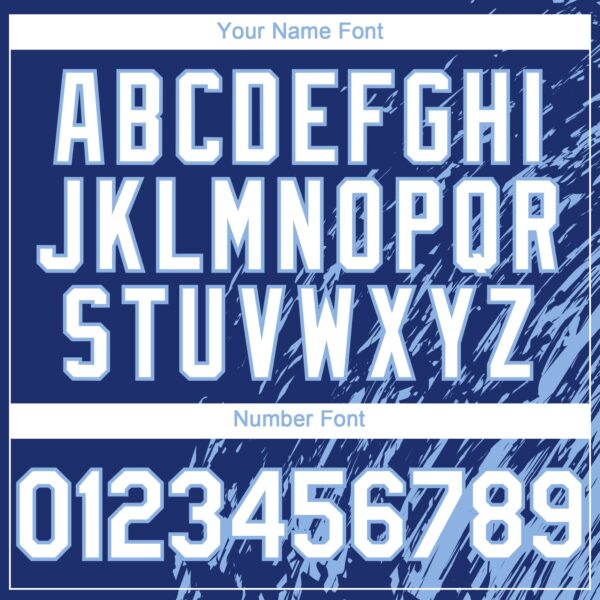 Custom Royal White-Light Blue Paint Stroke Grunge Streak Authentic Baseball Jersey