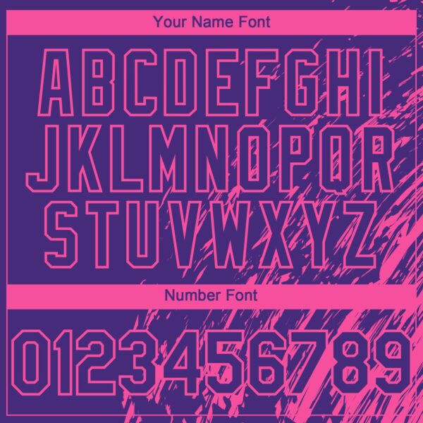 Custom Purple Pink Paint Stroke Grunge Streak Authentic Baseball Jersey