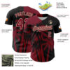 Custom Black Crimson-City Cream Hawaii Palm Trees Tropical Coconut Authentic Baseball Jersey