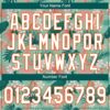 Custom Teal White-Orange 3D Pattern Design Hawaii Palm Leaves And Flowers Authentic Baseball Jersey