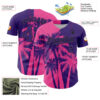 Custom Purple Pink-Black Hawaii Palm Trees Tropical Coconut Authentic Baseball Jersey