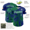 Custom Royal Kelly Green-White Hawaii Palm Trees Tropical Coconut Authentic Baseball Jersey