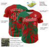 Custom Red Kelly Green-White Hawaii Palm Trees Tropical Coconut Authentic Baseball Jersey