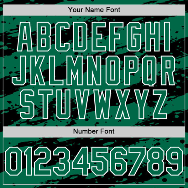 Custom Kelly Green Black-White Paint Splash Stripe Authentic Baseball Jersey