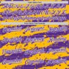 Custom Gold Purple-White Paint Splash Stripe Authentic Baseball Jersey