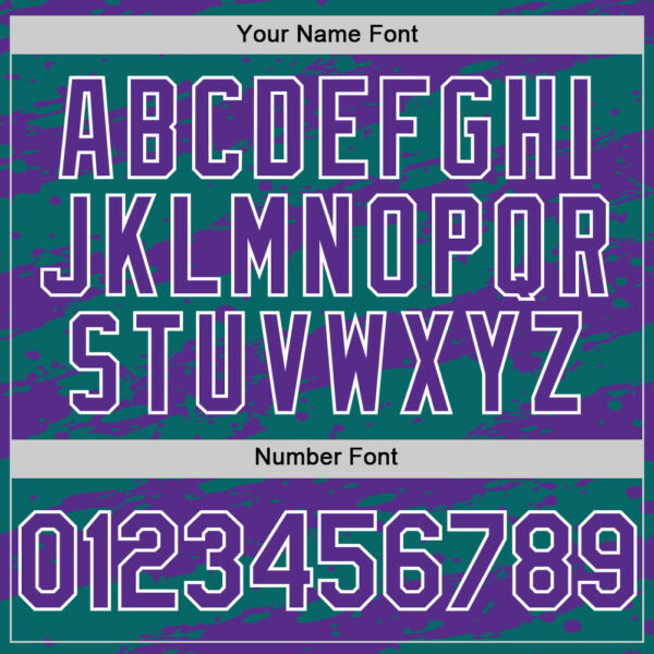 Custom Teal Purple-White Paint Splash Stripe Authentic Baseball Jersey