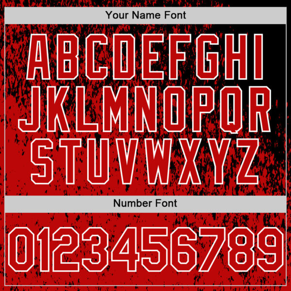 Custom Black Red-White Abstract Fragment Splatter Authentic Baseball Jersey