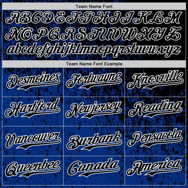 Custom Black Royal-White Abstract Fragment Splatter Authentic Baseball Jersey