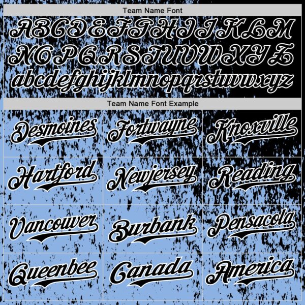 Custom Black Light Blue-White Abstract Fragment Splatter Authentic Baseball Jersey