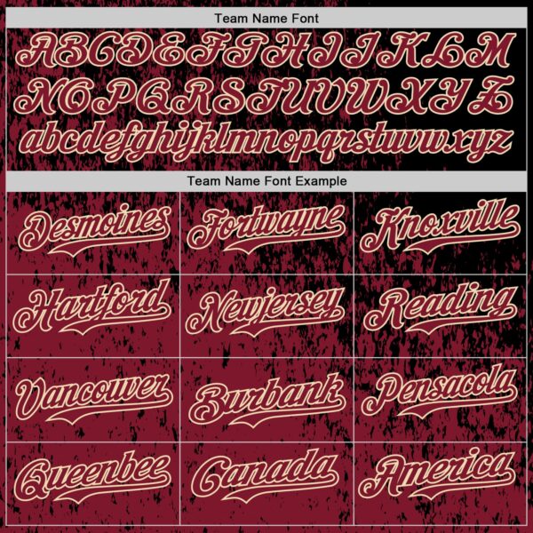 Custom Black Crimson-Cream Abstract Fragment Splatter Authentic Baseball Jersey