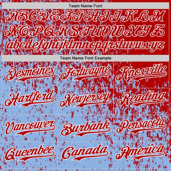 Custom Red Light Blue-White Abstract Fragment Splatter Authentic Baseball Jersey