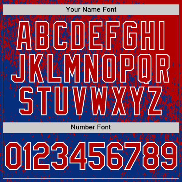 Custom Red Royal-White Abstract Fragment Splatter Authentic Baseball Jersey