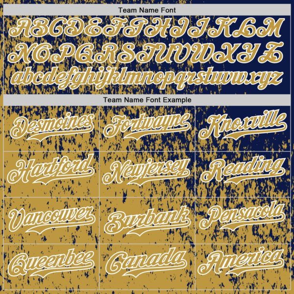 Custom Navy Old Gold-White Abstract Fragment Splatter Authentic Baseball Jersey