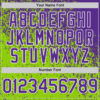 Custom Purple Neon Green-White Abstract Fragment Splatter Authentic Baseball Jersey