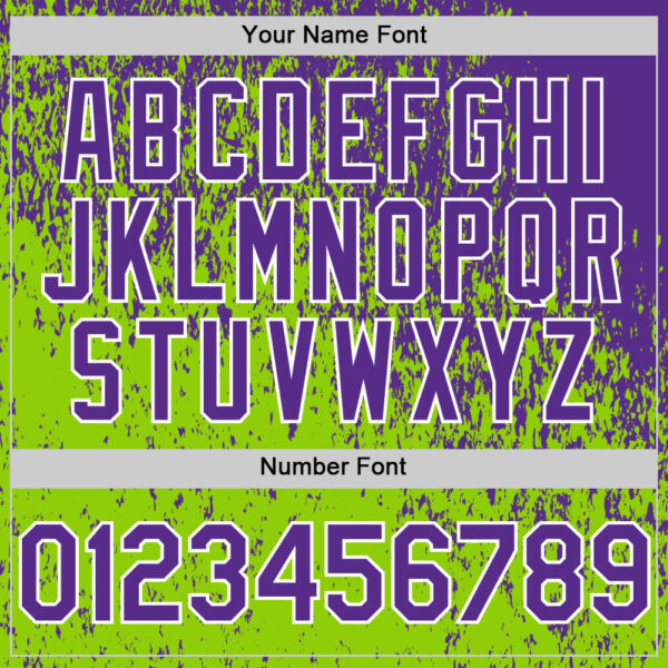 Custom Purple Neon Green-White Abstract Fragment Splatter Authentic Baseball Jersey