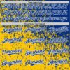 Custom Royal Yellow-White Abstract Fragment Splatter Authentic Baseball Jersey