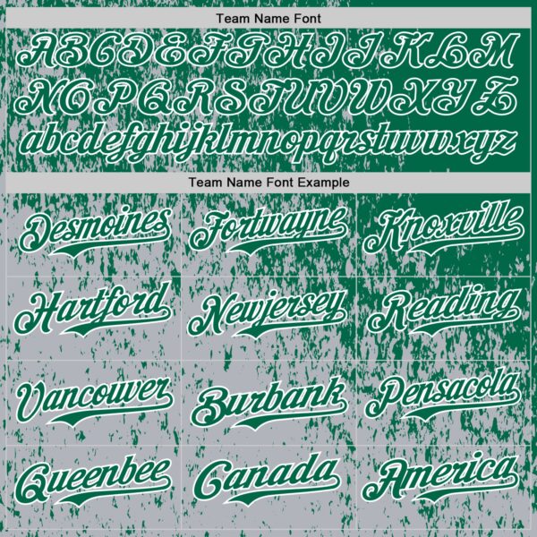 Custom Kelly Green Gray-White Abstract Fragment Splatter Authentic Baseball Jersey