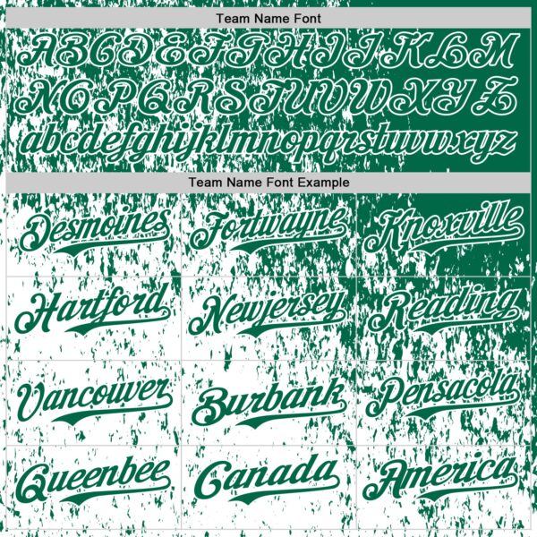 Custom Kelly Green White Abstract Fragment Splatter Authentic Baseball Jersey