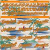 Custom Cream Bay Orange-Olive 3D Pattern Design Beach Coconut Palms Island And Sailboat Authentic Baseball Jersey