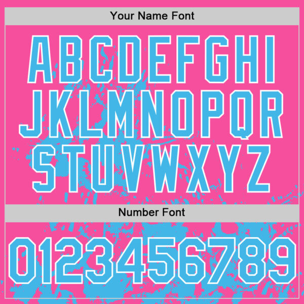 Custom Pink Sky Blue-White Splatter Authentic Baseball Jersey