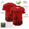 Custom Red Black Splatter Authentic Baseball Jersey