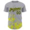 Custom Gray Black-Neon Yellow Splatter Authentic Baseball Jersey