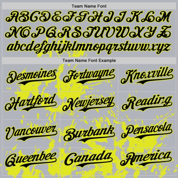 Custom Gray Black-Neon Yellow Splatter Authentic Baseball Jersey