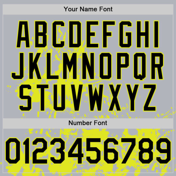 Custom Gray Black-Neon Yellow Splatter Authentic Baseball Jersey