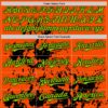 Custom Orange Neon Green-Black Splatter Authentic Baseball Jersey