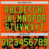 Custom Orange Neon Green-Black Splatter Authentic Baseball Jersey