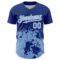 Custom Royal Light Blue-White Abstract Splatter Grunge Authentic Baseball Jersey