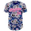 Custom Royal Pink-White Sugar Skull Day of the Dead Mexican Folk Art Authentic Baseball Jersey