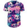 Custom Purple Pink-White Sugar Skull Day of the Dead Mexican Folk Art Authentic Baseball Jersey