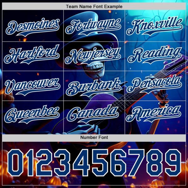 Custom Black US Navy Blue-White Sugar Skull Day of the Dead Mexican Folk Art Authentic Baseball Jersey