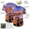Custom Purple Orange-White Sugar Skull Day of the Dead Mexican Folk Art Authentic Baseball Jersey