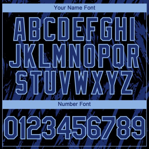 Custom Black Royal-Light Blue Splatter Torn Sharp Brush Stroke Authentic Baseball Jersey