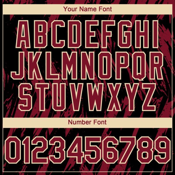 Custom Black Crimson-Cream Splatter Torn Sharp Brush Stroke Authentic Baseball Jersey