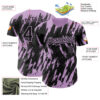 Custom Black Light Purple Splatter Torn Sharp Brush Stroke Authentic Baseball Jersey