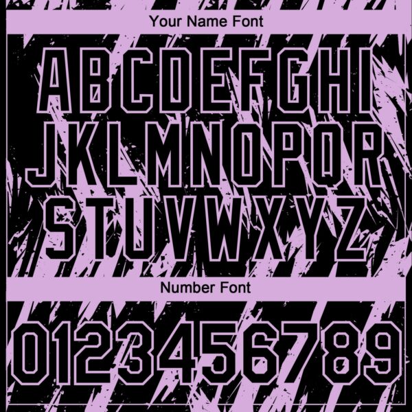 Custom Black Light Purple Splatter Torn Sharp Brush Stroke Authentic Baseball Jersey