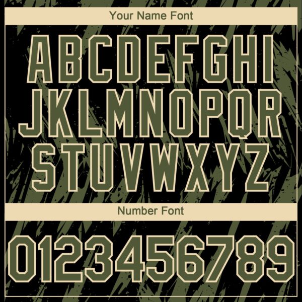 Custom Black Olive-Cream Splatter Torn Sharp Brush Stroke Authentic Baseball Jersey