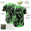 Custom Black Pea Green Splatter Torn Sharp Brush Stroke Authentic Baseball Jersey