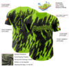 Custom Black Neon Green Splatter Torn Sharp Brush Stroke Authentic Baseball Jersey