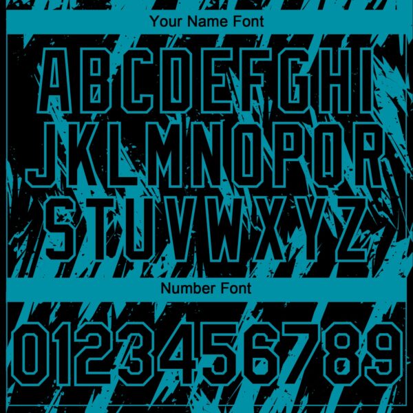 Custom Black Teal Splatter Torn Sharp Brush Stroke Authentic Baseball Jersey