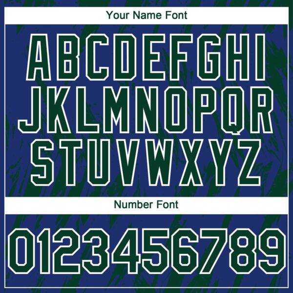 Custom Royal Green-White Splatter Torn Sharp Brush Stroke Authentic Baseball Jersey