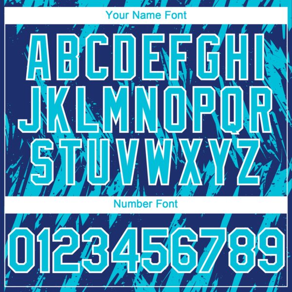 Custom Royal Lakes Blue-White Splatter Torn Sharp Brush Stroke Authentic Baseball Jersey