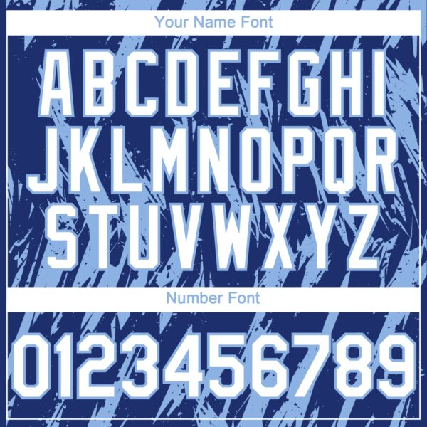 Custom Royal White-Light Blue Splatter Torn Sharp Brush Stroke Authentic Baseball Jersey