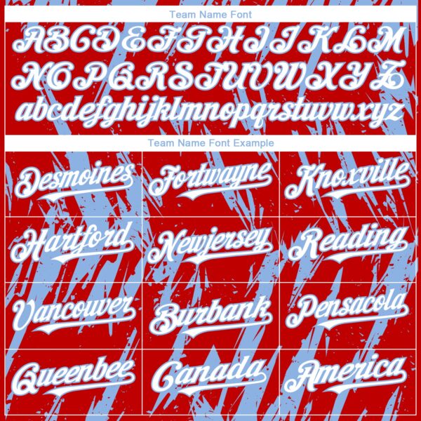 Custom Red White-Light Blue Splatter Torn Sharp Brush Stroke Authentic Baseball Jersey